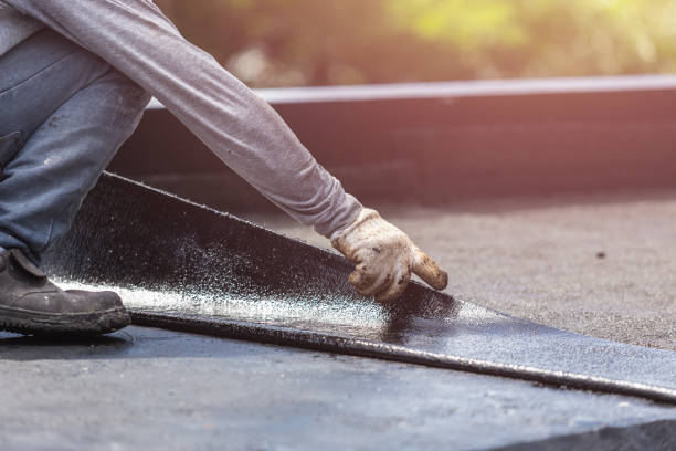 Professional Waterproofing technician working in Washington, MI